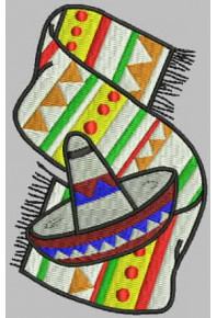 Cac011 - Mexican hat and poncho
